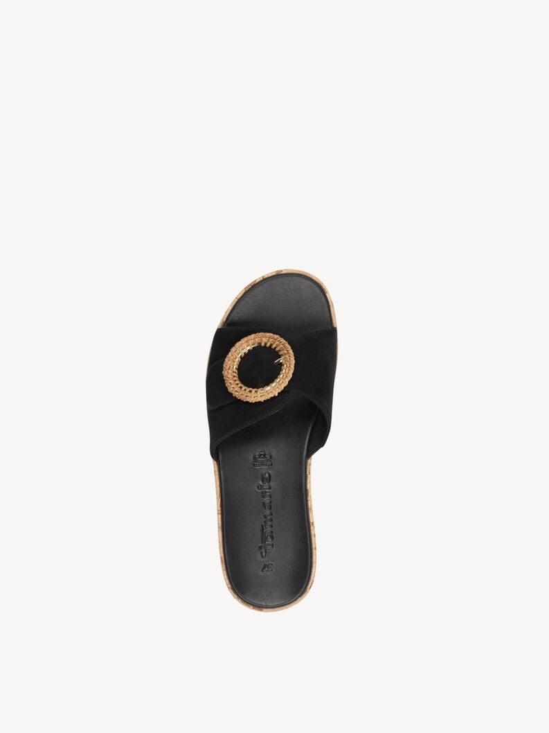 le cuir de la mule - noire 1-27123-44-001 acheter tamaris mules en ligne