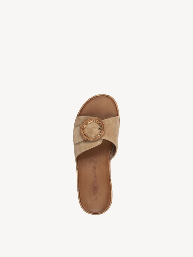 cuir de mule marron 1-27123-44-435 acheter tamaris mules en ligne
