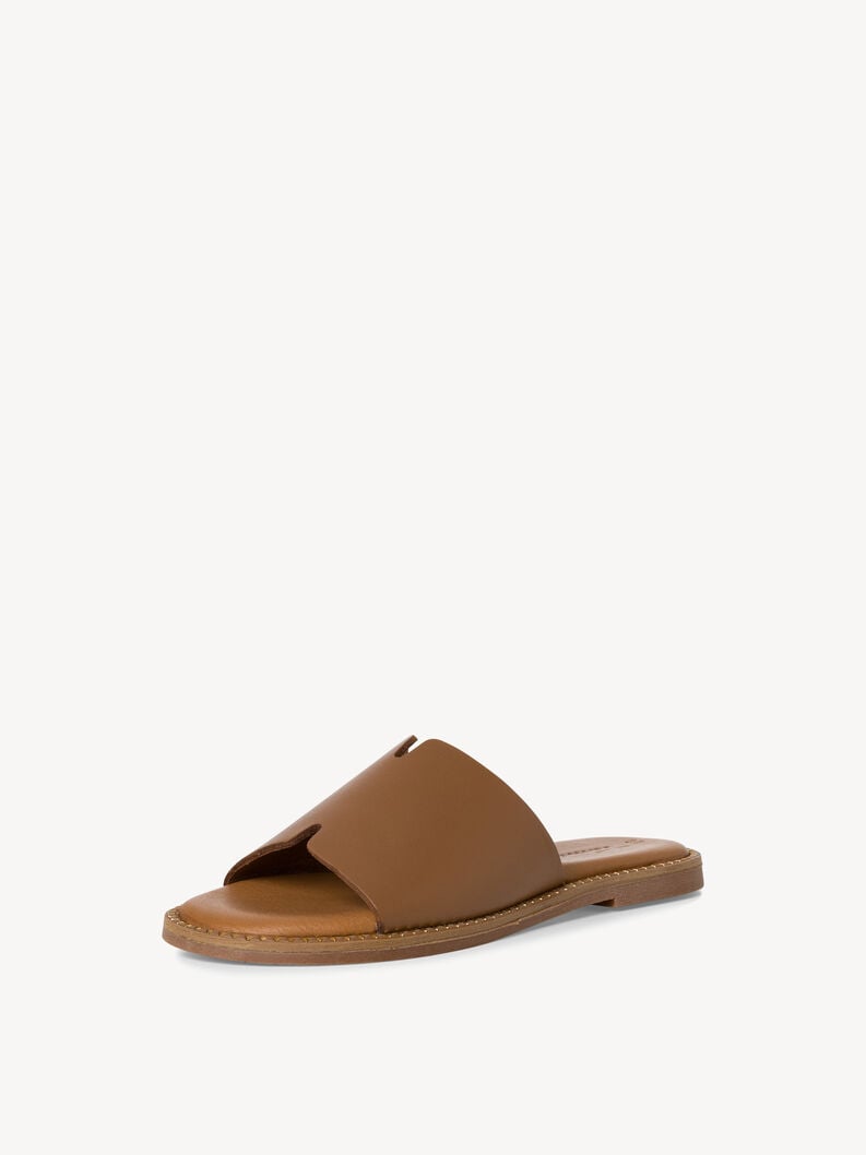 cuir de mule marron 1-27135-42-305 acheter tamaris mules en ligne