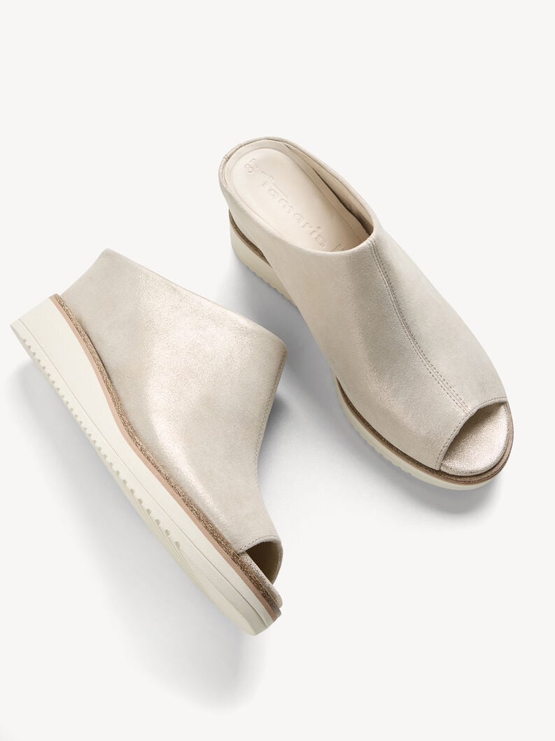 cuir de mule beige 1-27200-42-179 acheter tamaris mules en ligne