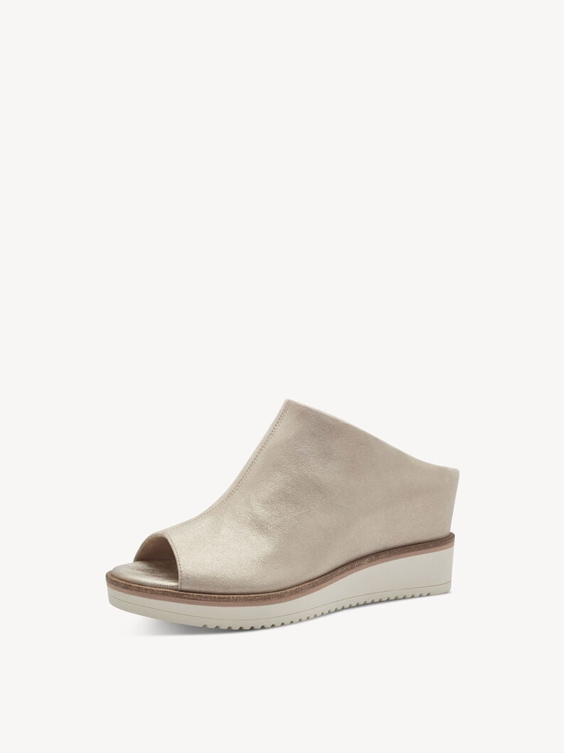 cuir de mule beige 1-27200-42-179 acheter tamaris mules en ligne