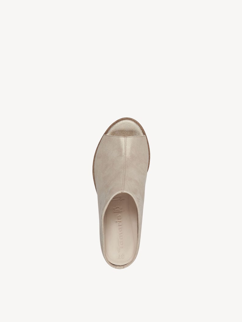 cuir de mule beige 1-27200-42-179 acheter tamaris mules en ligne