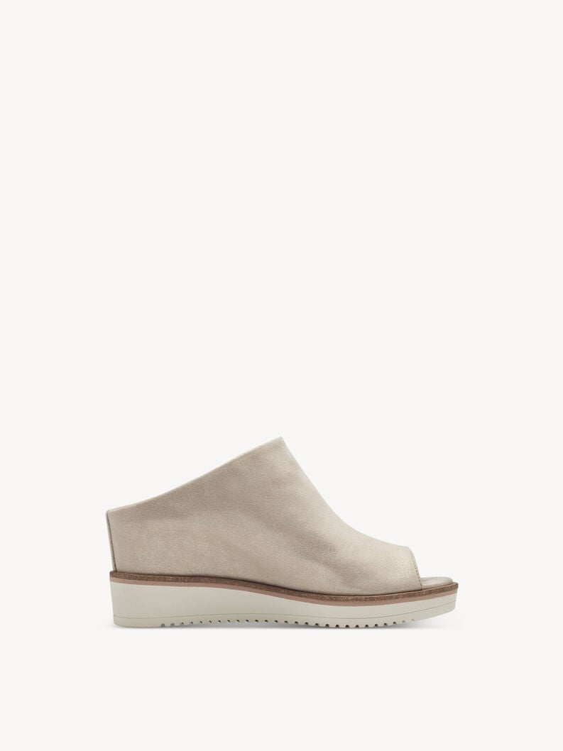 cuir de mule beige 1-27200-42-179 acheter tamaris mules en ligne