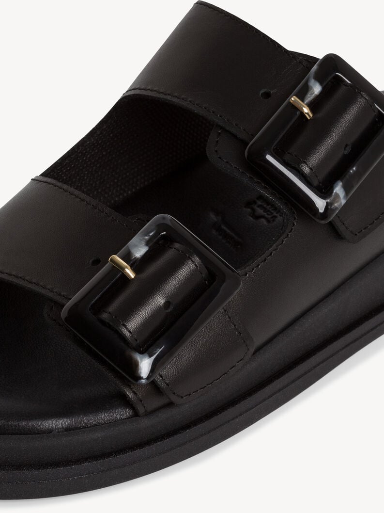 le cuir de la mule - noire 1-27207-42-003 acheter tamaris mules en ligne