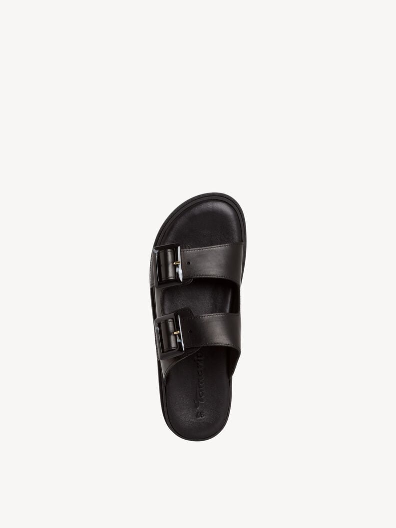 le cuir de la mule - noire 1-27207-42-003 acheter tamaris mules en ligne
