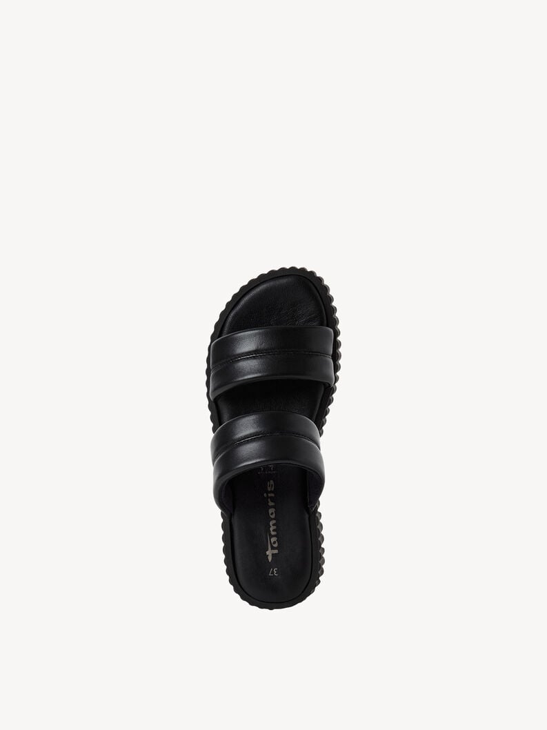 le cuir de la mule - noire 1-27208-44-001 acheter tamaris mules en ligne