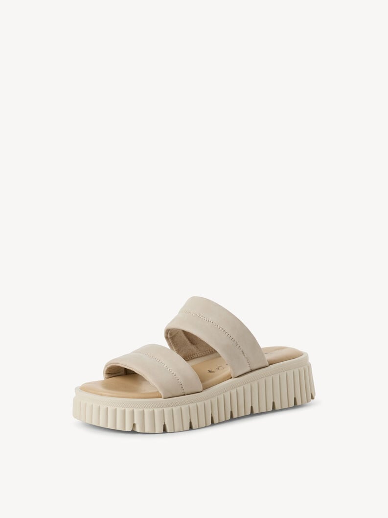 cuir de mule beige 1-27208-44-418 acheter tamaris mules en ligne