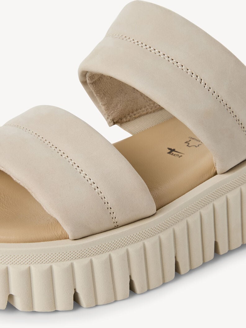 cuir de mule beige 1-27208-44-418 acheter tamaris mules en ligne