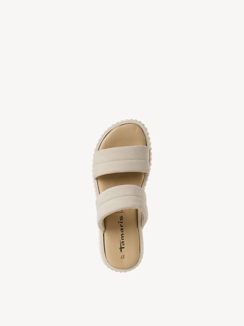 cuir de mule beige 1-27208-44-418 acheter tamaris mules en ligne