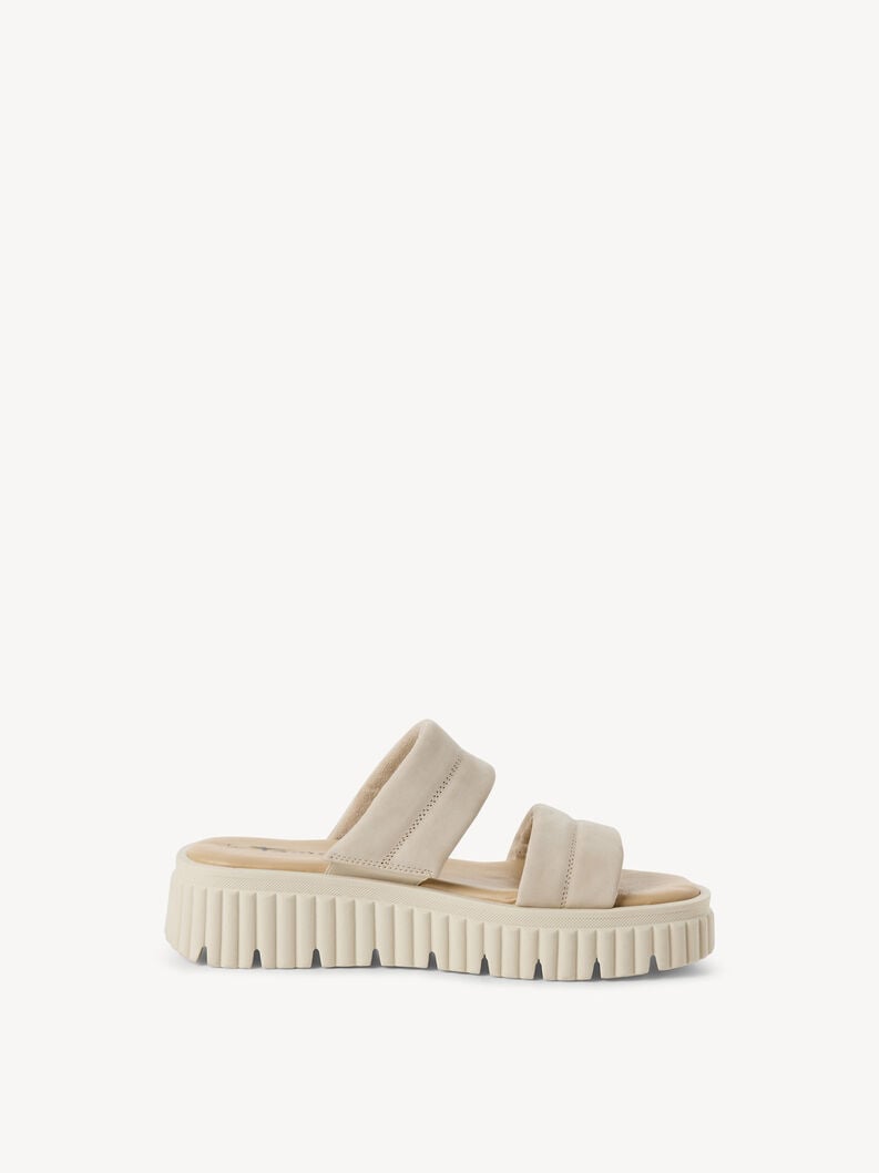 cuir de mule beige 1-27208-44-418 acheter tamaris mules en ligne