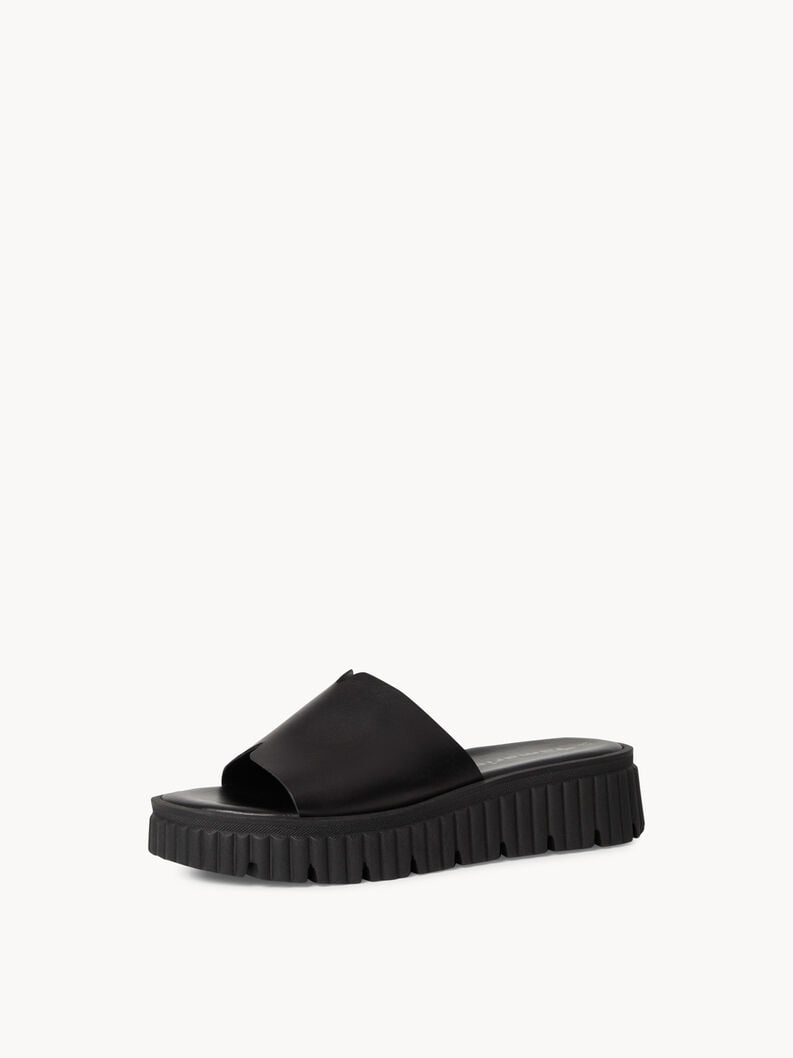 le cuir de la mule - noire 1-27216-44-001 acheter tamaris mules en ligne