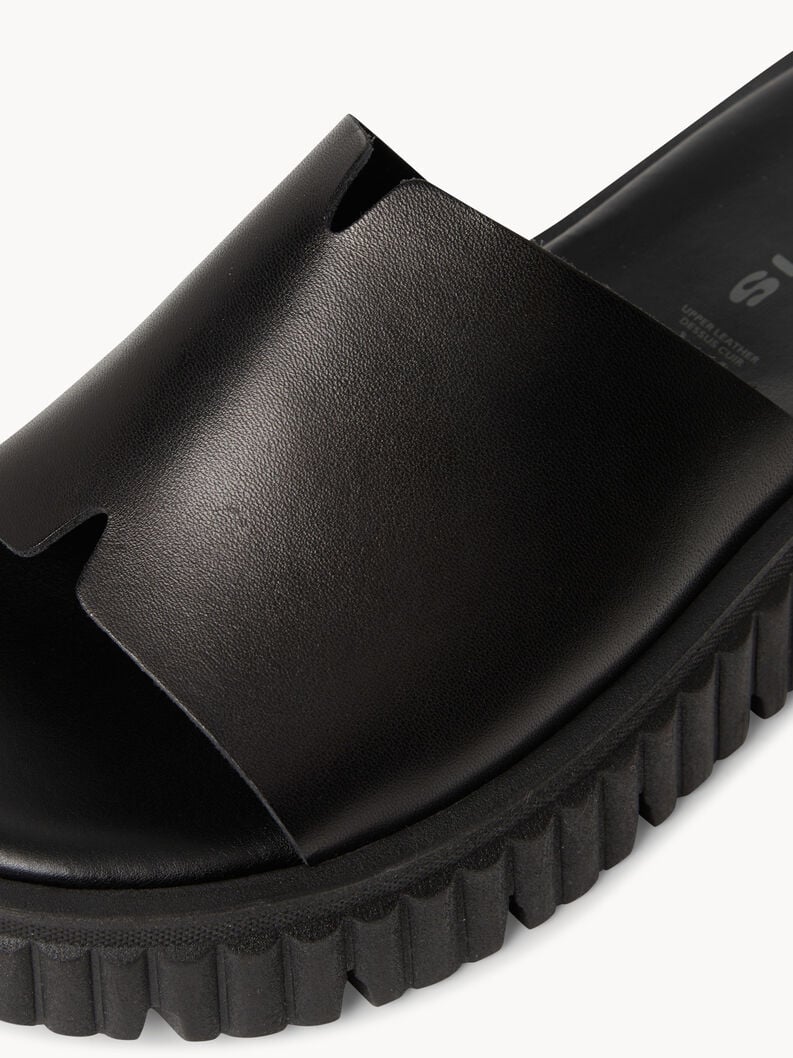 le cuir de la mule - noire 1-27216-44-001 acheter tamaris mules en ligne