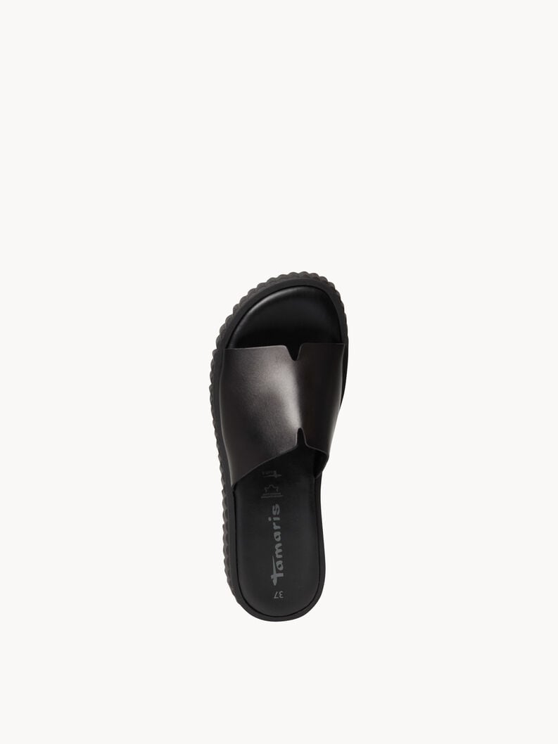 le cuir de la mule - noire 1-27216-44-001 acheter tamaris mules en ligne