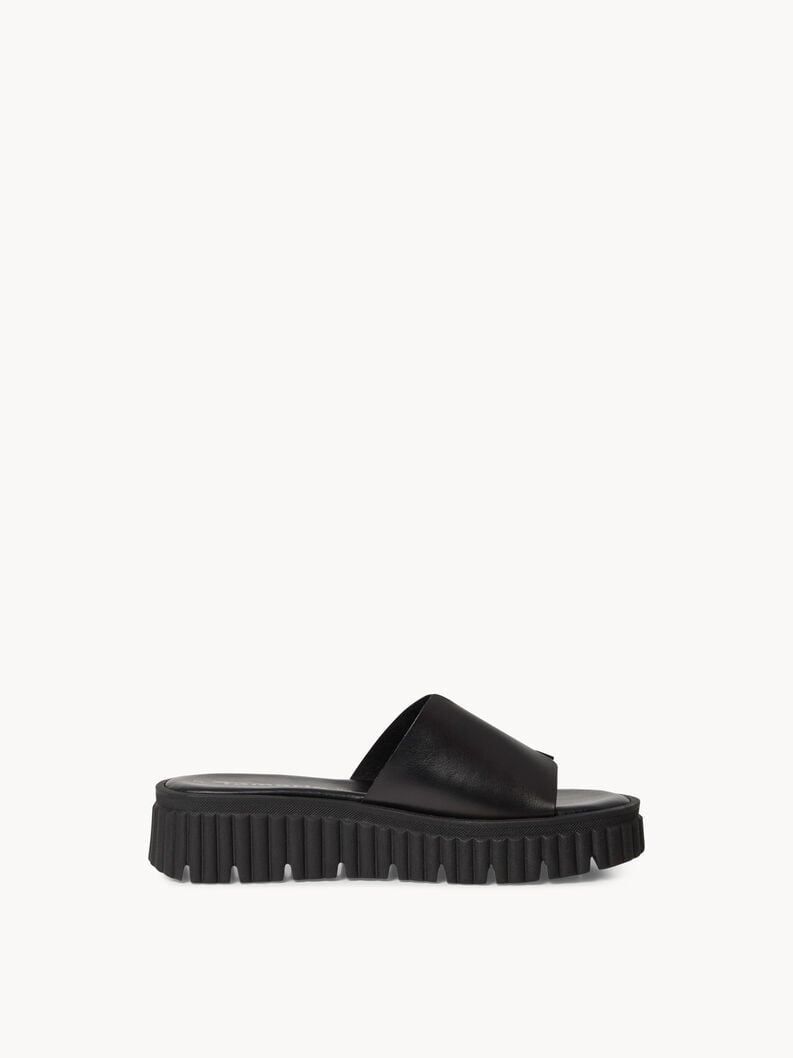 le cuir de la mule - noire 1-27216-44-001 acheter tamaris mules en ligne
