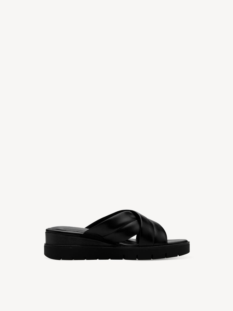 le cuir de la mule - noire 1-27233-44-001 acheter tamaris mules en ligne