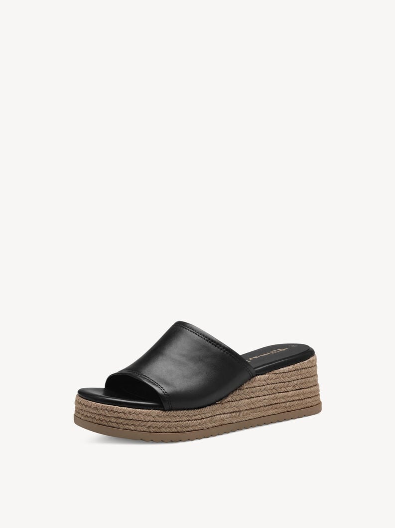 le cuir de la mule - noire 1-27238-42-001 acheter tamaris mules en ligne