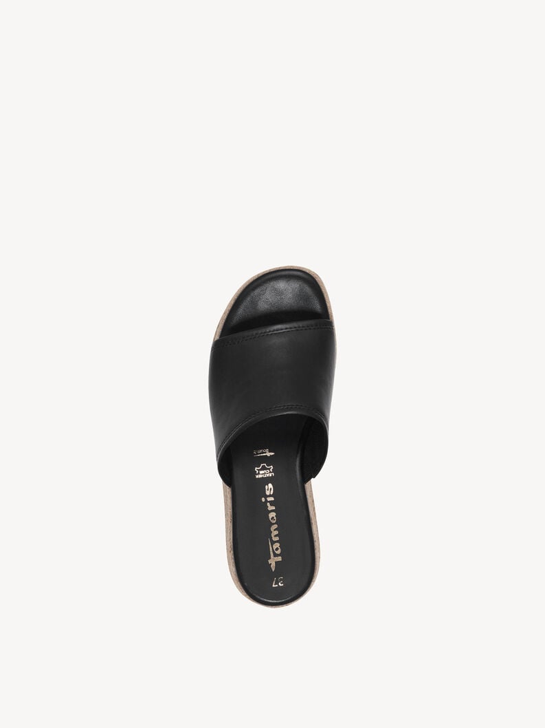 le cuir de la mule - noire 1-27238-42-001 acheter tamaris mules en ligne