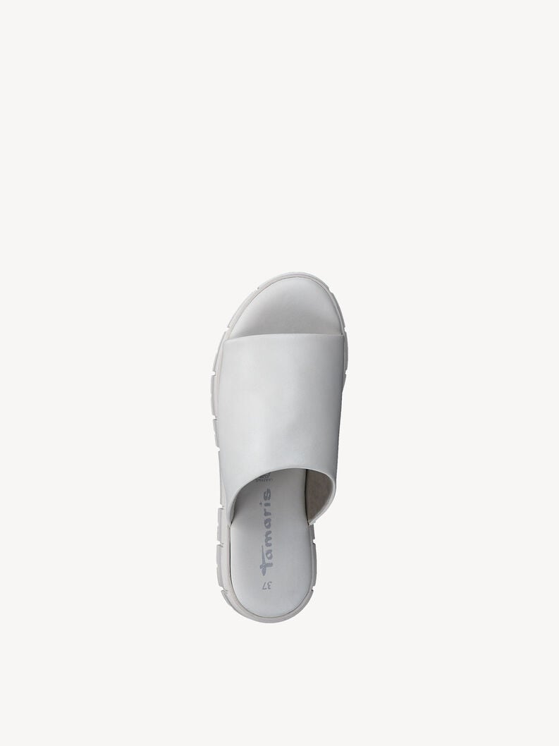 cuir mule - blanche 1-27252-42-104 acheter tamaris mules en ligne