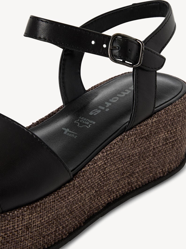 en cuir à talons hauts sandales - noir 1-28020-42-001 acheter tamaris sandales en ligne