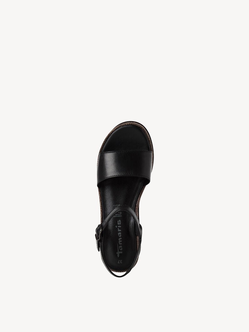 en cuir à talons hauts sandales - noir 1-28020-42-001 acheter tamaris sandales en ligne