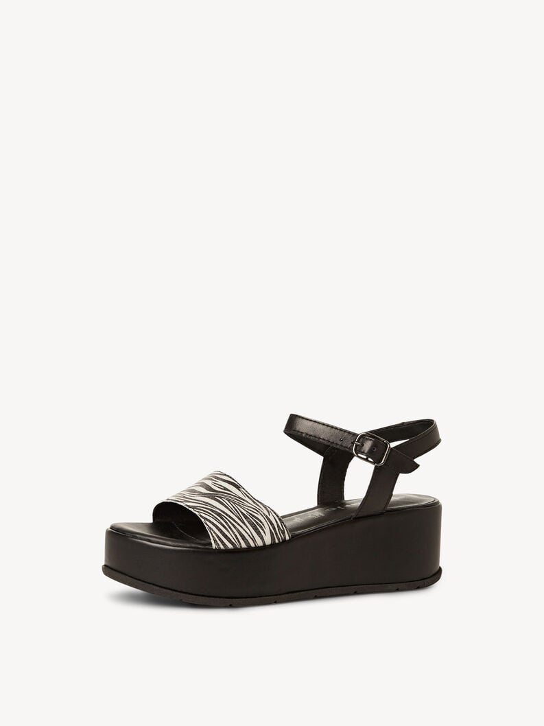 en cuir à talons hauts sandales - noir 1-28020-42-086 acheter tamaris sandales en ligne