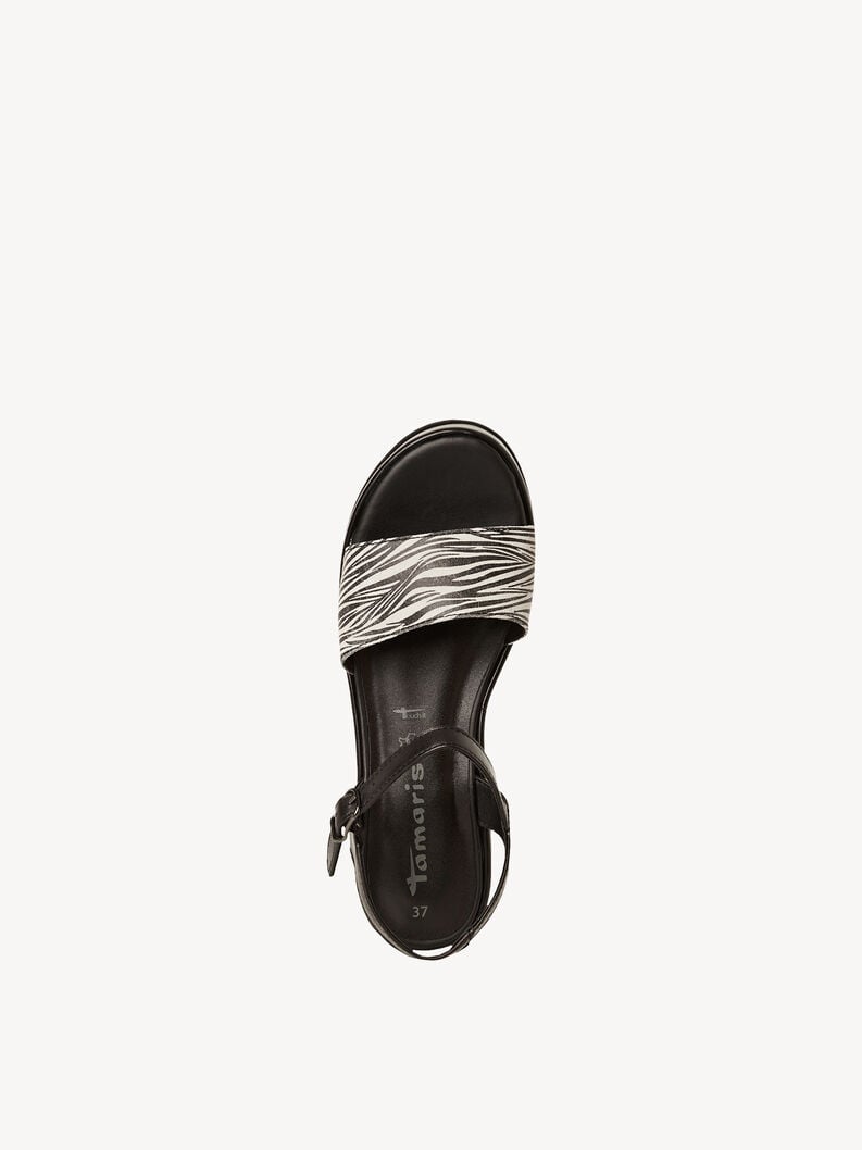 en cuir à talons hauts sandales - noir 1-28020-42-086 acheter tamaris sandales en ligne
