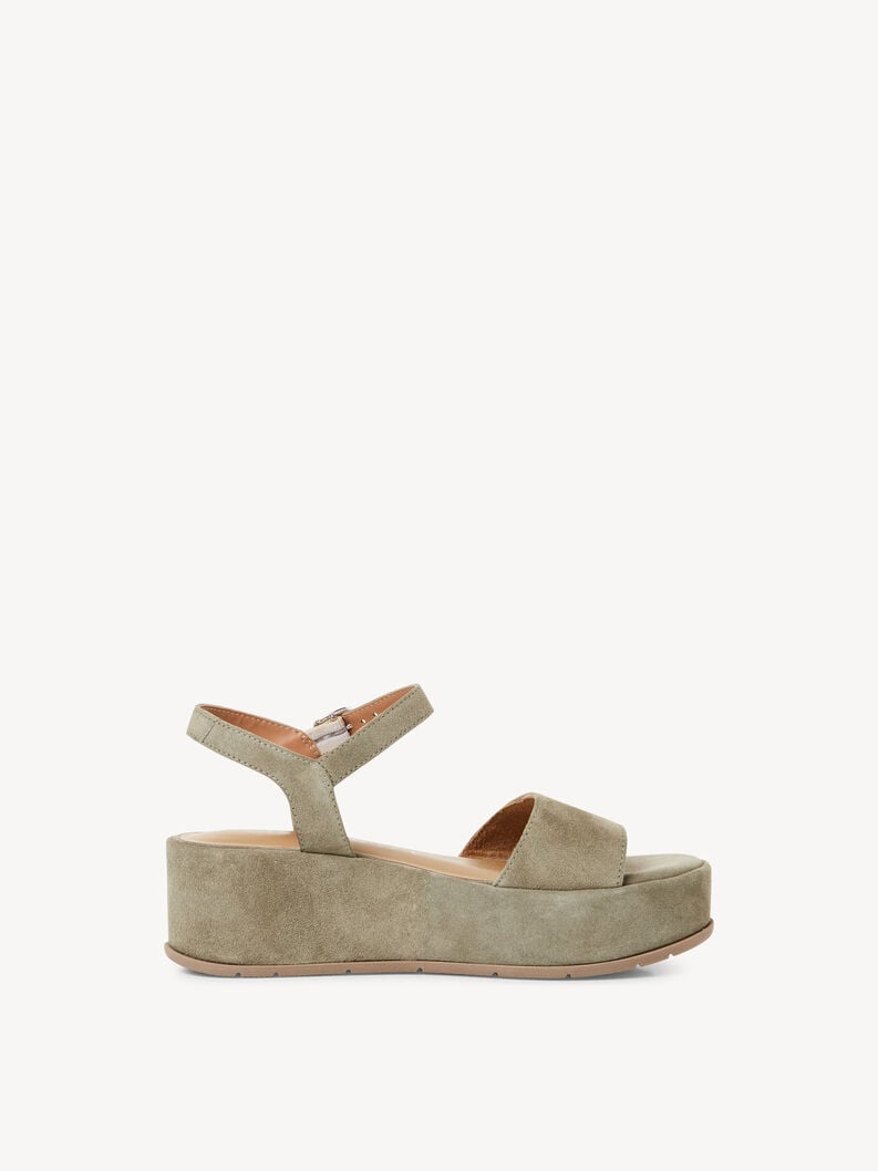 en cuir à talons hauts sandales - vert 1-28020-42-778 acheter tamaris sandales en ligne