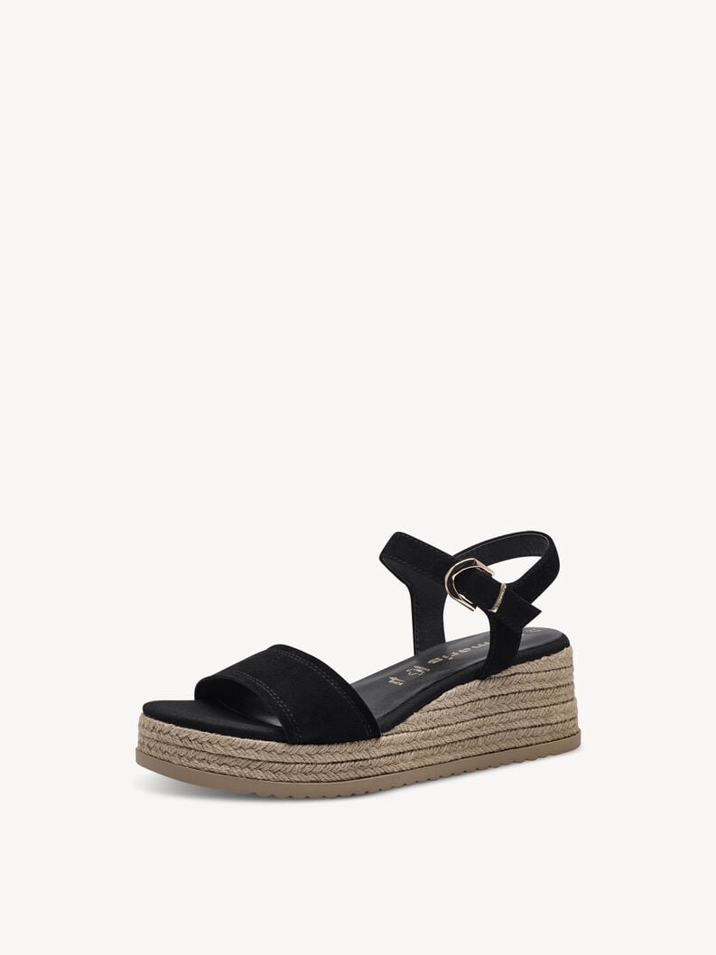 en cuir à talons hauts sandales - noir 1-28061-42-001 acheter tamaris sandales en ligne