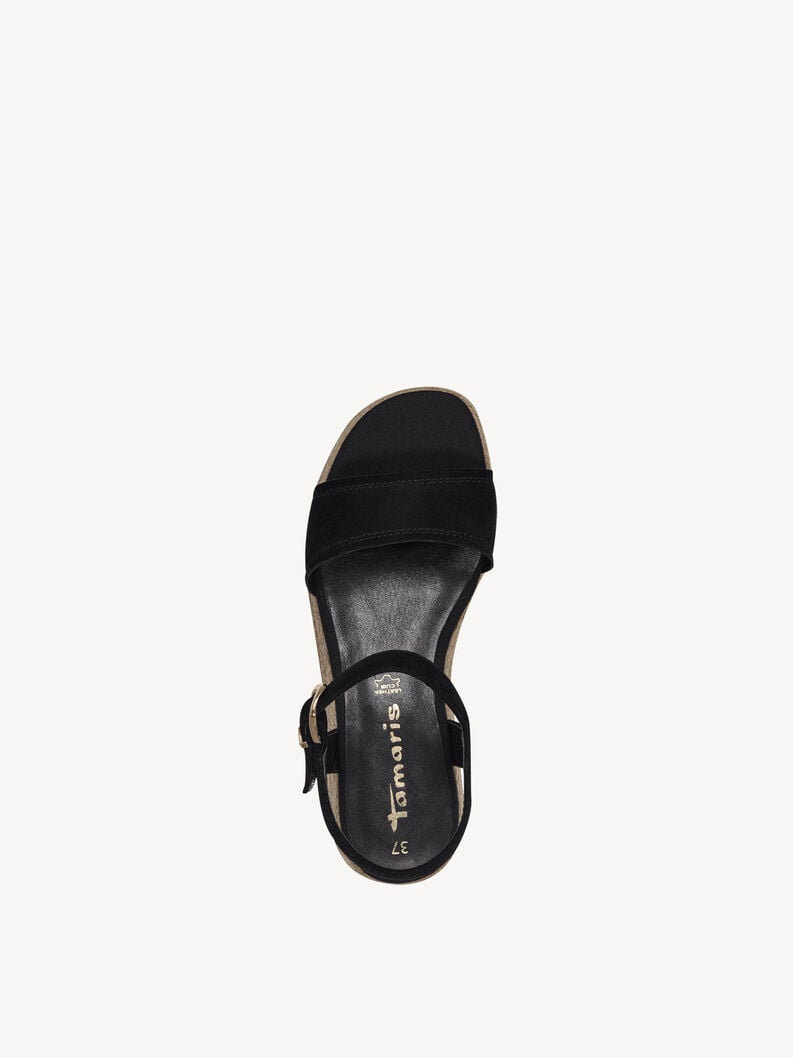 en cuir à talons hauts sandales - noir 1-28061-42-001 acheter tamaris sandales en ligne