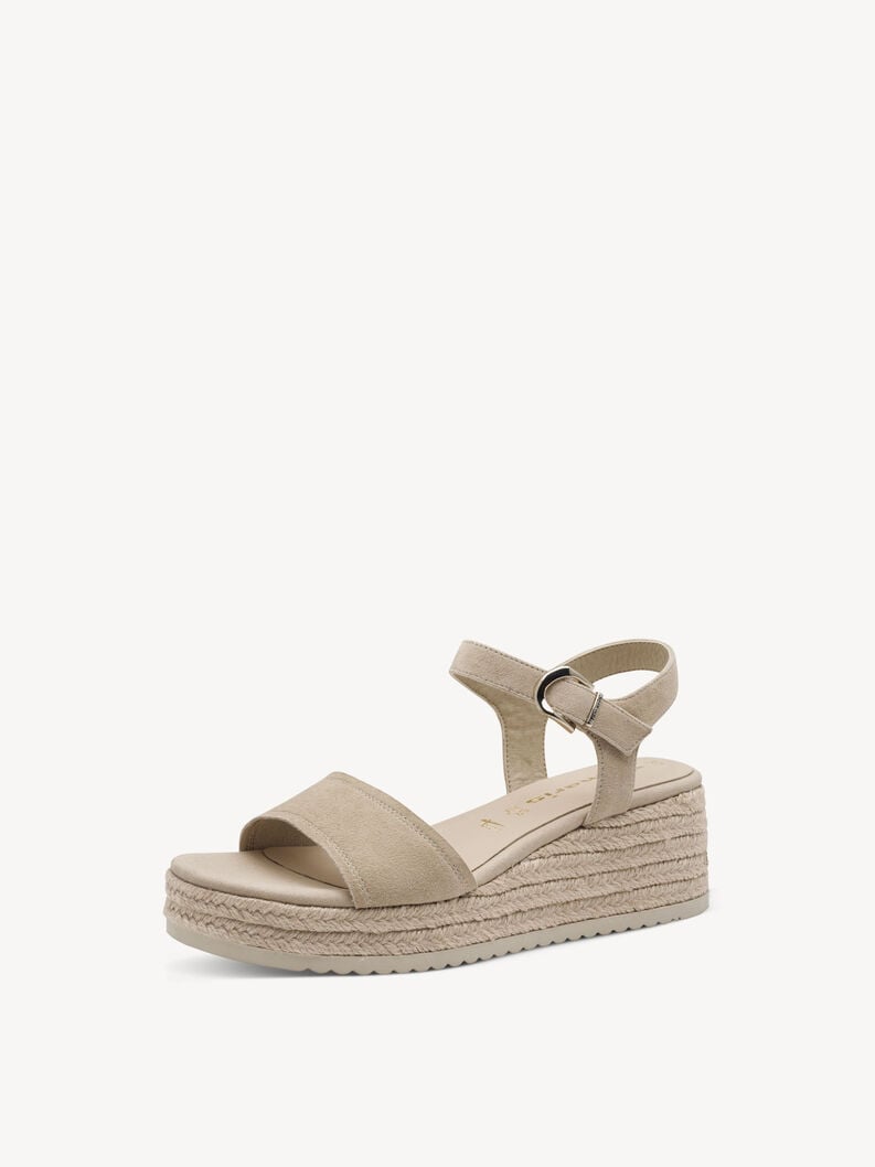en cuir à talons hauts sandales - beige 1-28061-42-400 acheter tamaris sandales en ligne