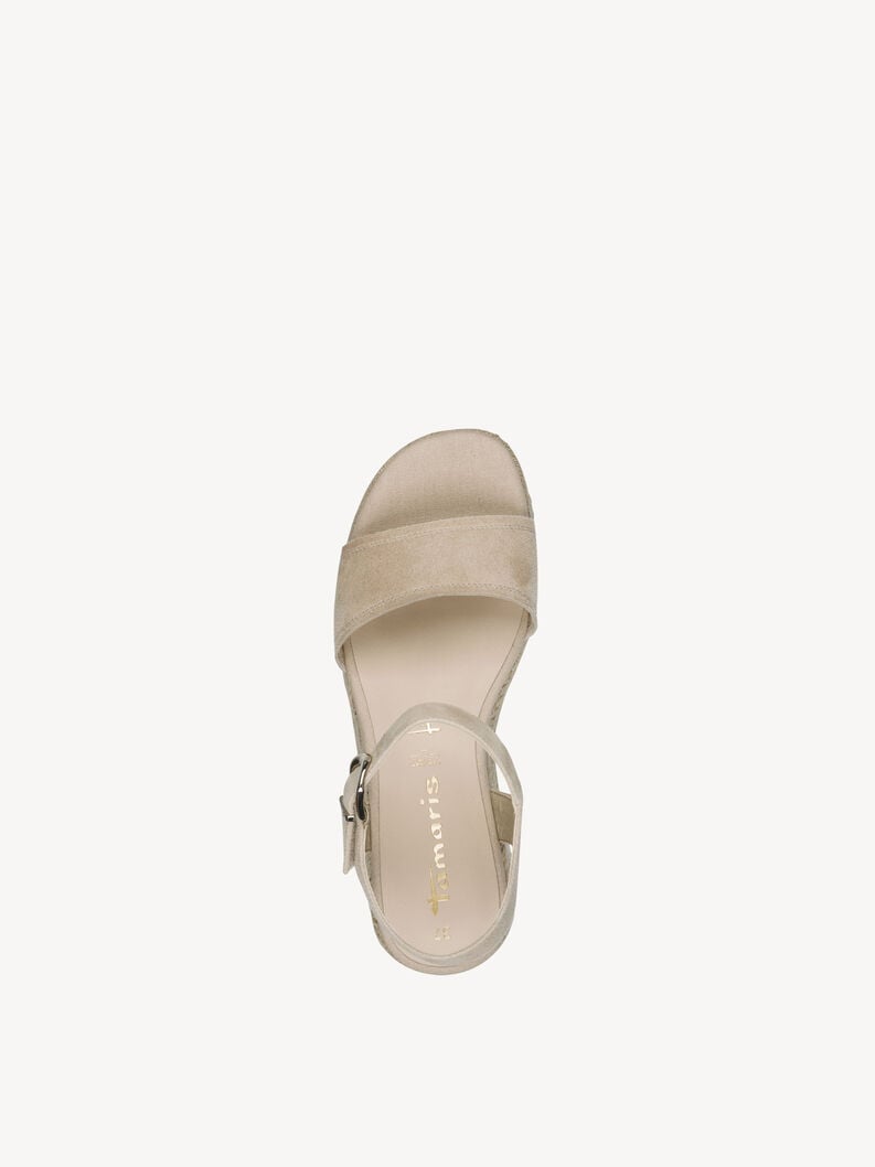en cuir à talons hauts sandales - beige 1-28061-42-400 acheter tamaris sandales en ligne