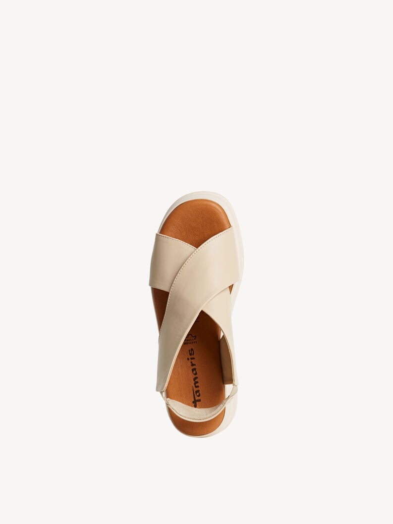 en cuir à talons hauts sandales - beige 1-28303-44-418 acheter tamaris sandales en ligne