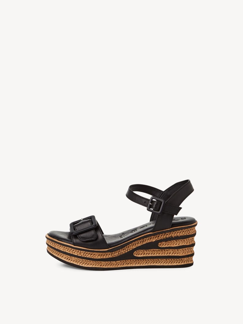 en cuir à talons hauts sandales - noir 1-28310-44-001 acheter tamaris sandales en ligne