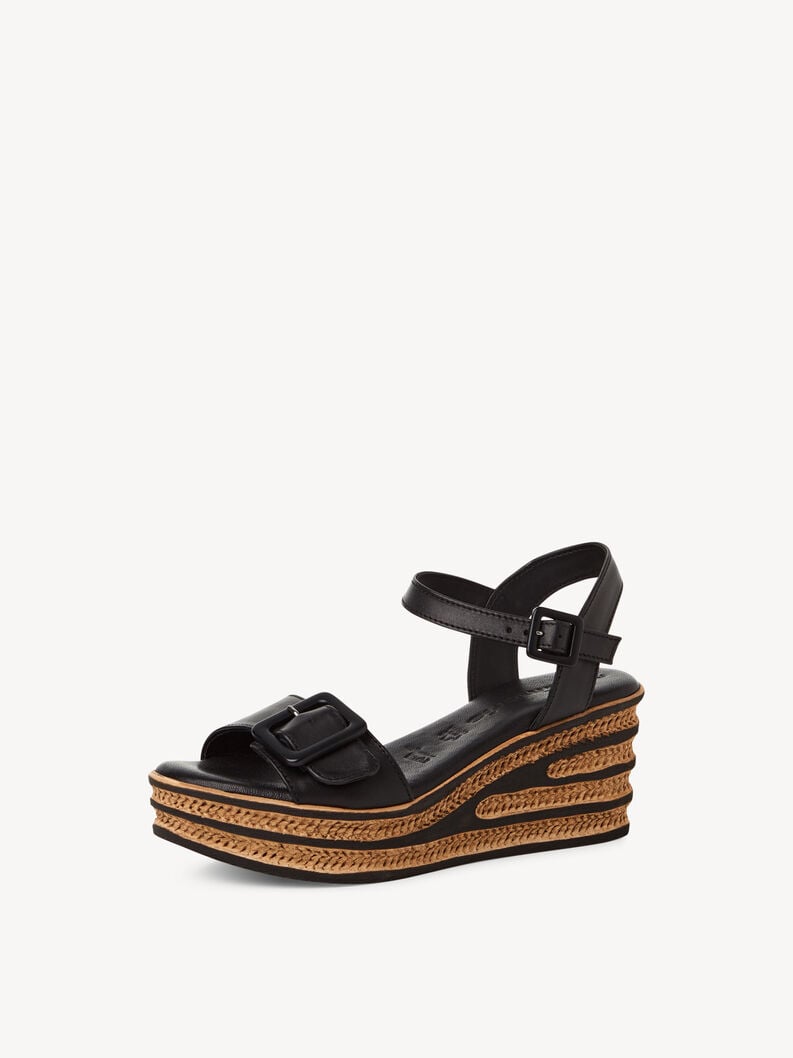 en cuir à talons hauts sandales - noir 1-28310-44-001 acheter tamaris sandales en ligne