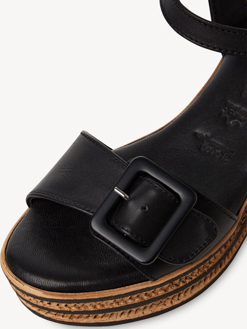 en cuir à talons hauts sandales - noir 1-28310-44-001 acheter tamaris sandales en ligne