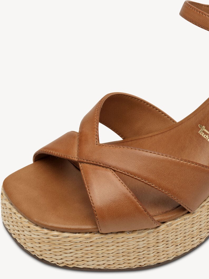en cuir à talons hauts sandales - brun 1-28313-44-305 acheter tamaris sandales en ligne
