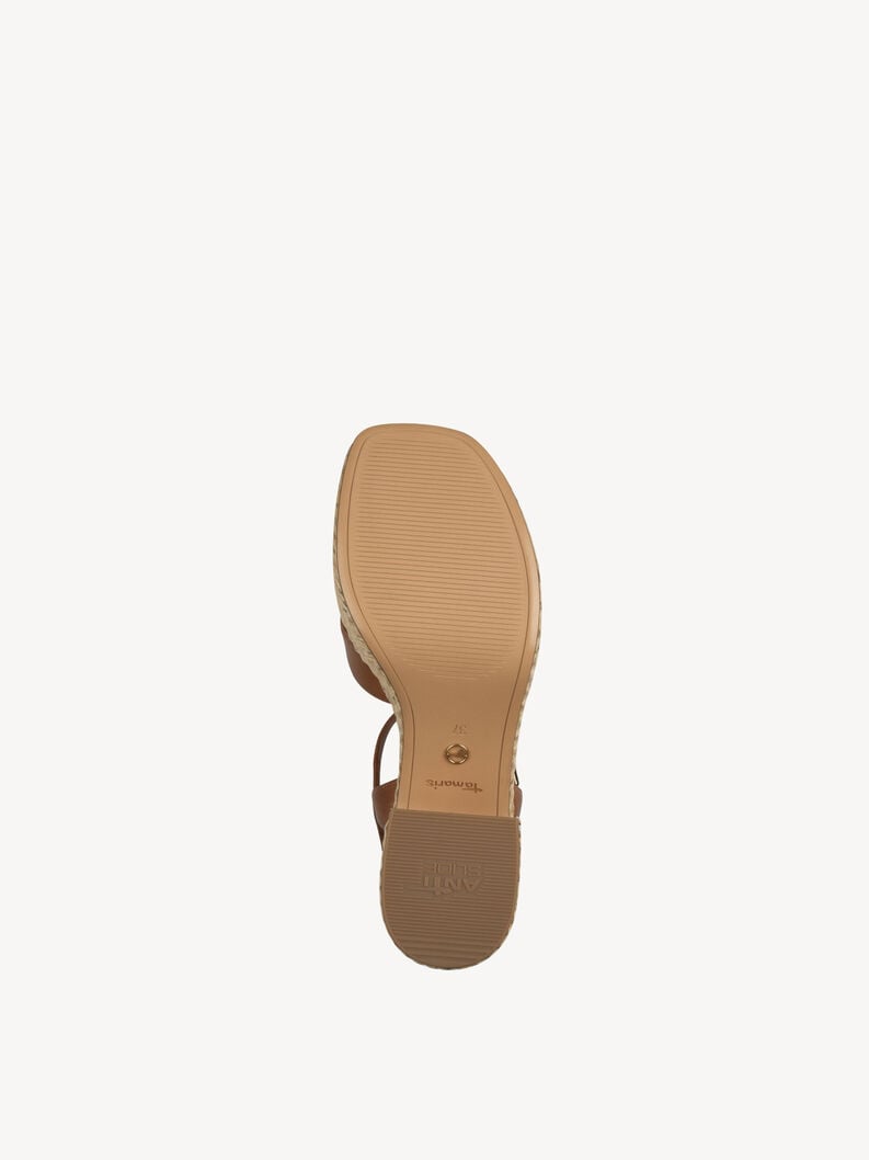 en cuir à talons hauts sandales - brun 1-28313-44-305 acheter tamaris sandales en ligne