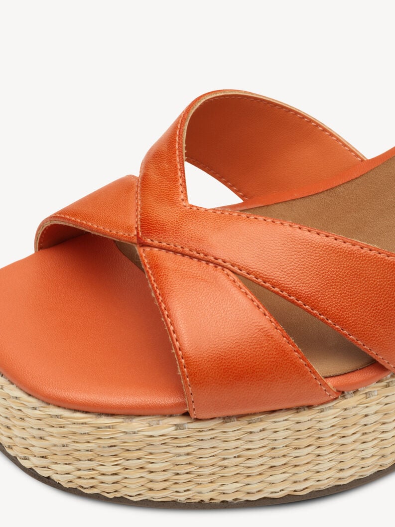 en cuir à talons hauts sandales - orange 1-28313-44-606 acheter tamaris sandales en ligne