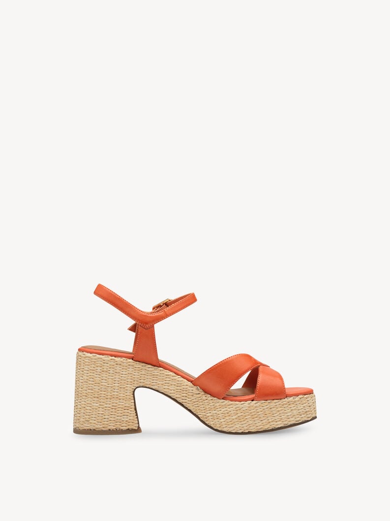 en cuir à talons hauts sandales - orange 1-28313-44-606 acheter tamaris sandales en ligne