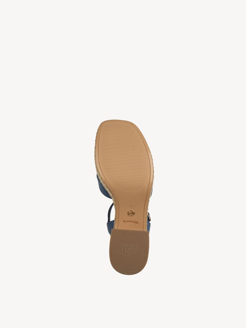 en cuir à talons hauts sandales - bleu 1-28313-44-800 acheter tamaris sandales en ligne