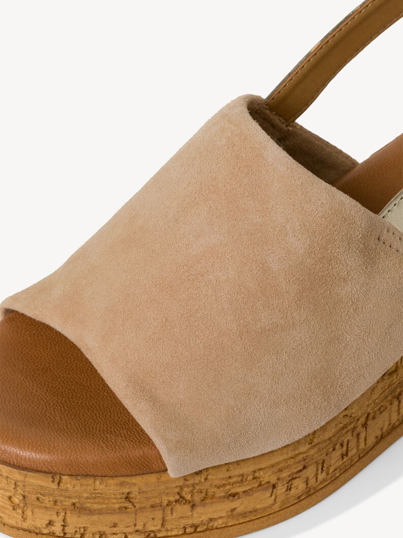 en cuir à talons hauts sandales - beige 1-28393-42-400 acheter tamaris sandales en ligne