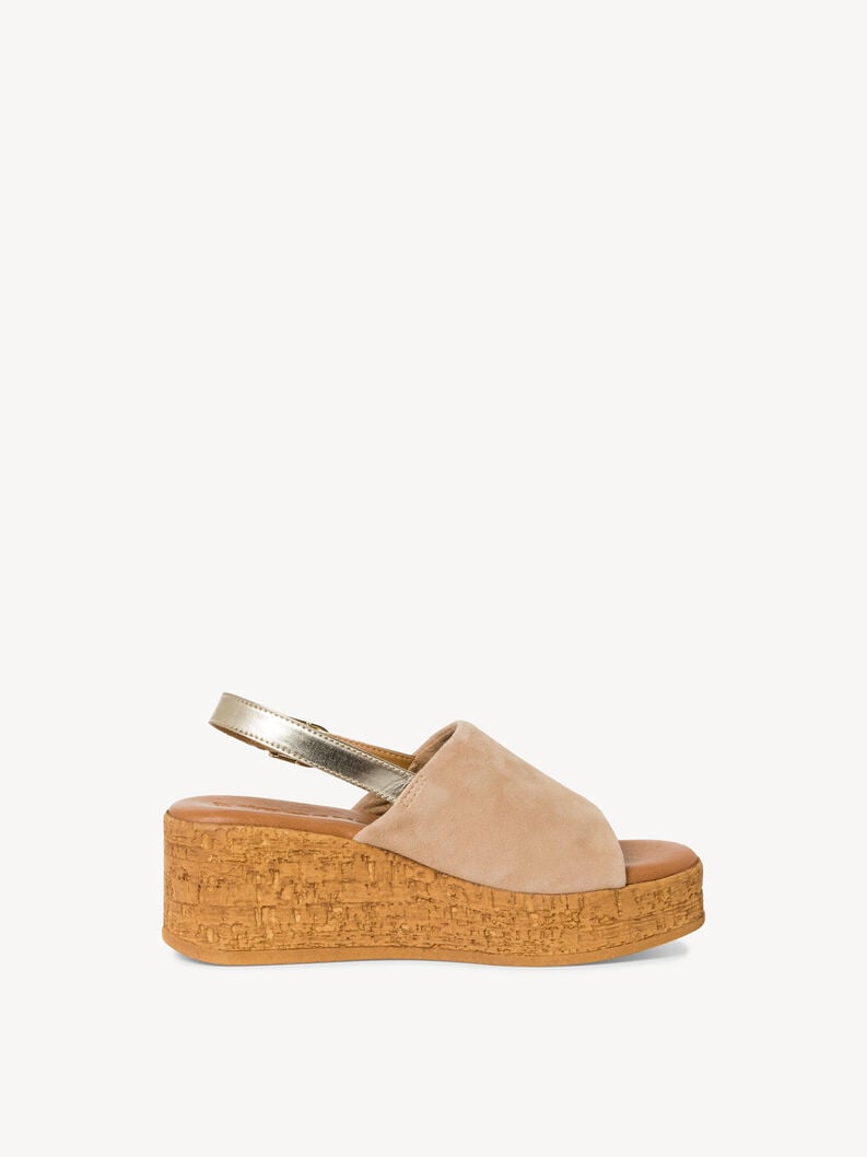en cuir à talons hauts sandales - beige 1-28393-42-400 acheter tamaris sandales en ligne