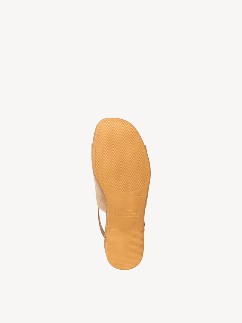 en cuir à talons hauts sandales - beige 1-28393-42-400 acheter tamaris sandales en ligne
