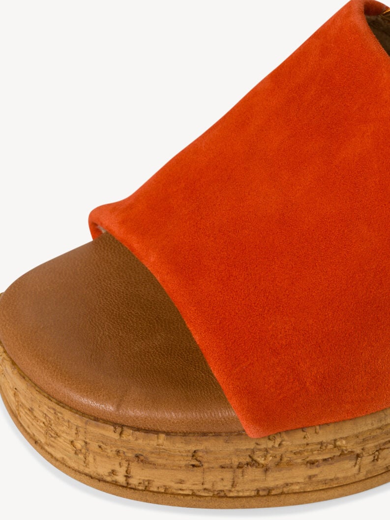 en cuir à talons hauts sandales - orange 1-28393-42-606 acheter tamaris sandales en ligne