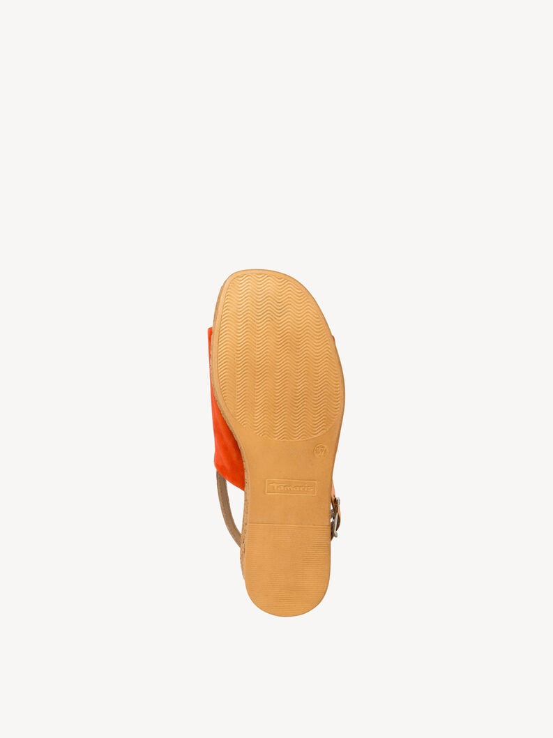 en cuir à talons hauts sandales - orange 1-28393-42-606 acheter tamaris sandales en ligne