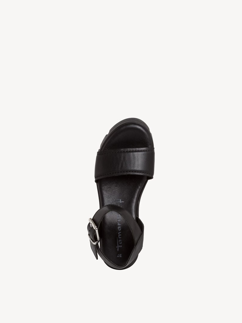 en cuir à talons hauts sandales - noir 1-28712-42-003 acheter tamaris sandales en ligne