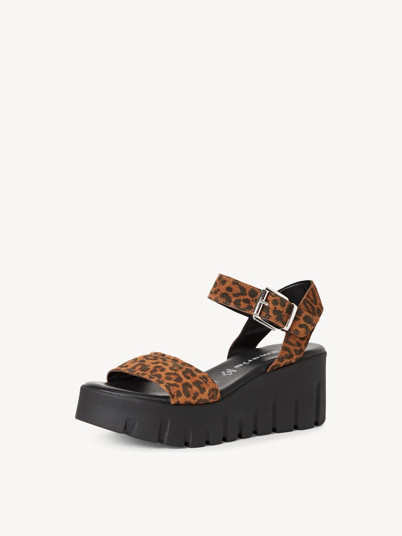 en cuir à talons hauts sandales - brun 1-28712-42-360 acheter tamaris sandales en ligne