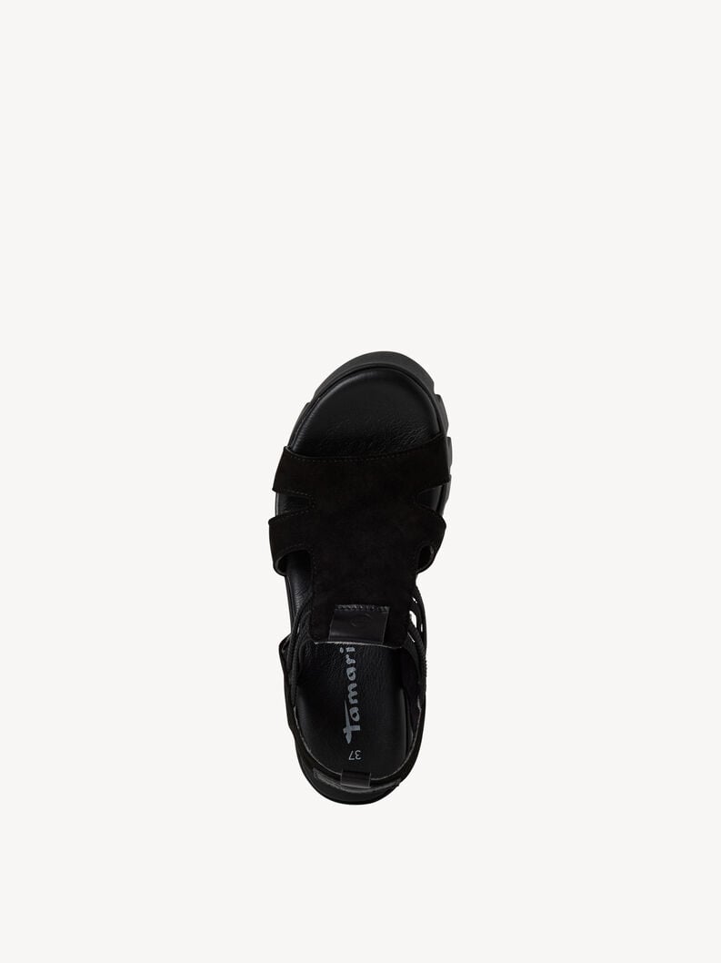 en cuir à talons hauts sandales - noir 1-28717-44-001 acheter tamaris sandales en ligne