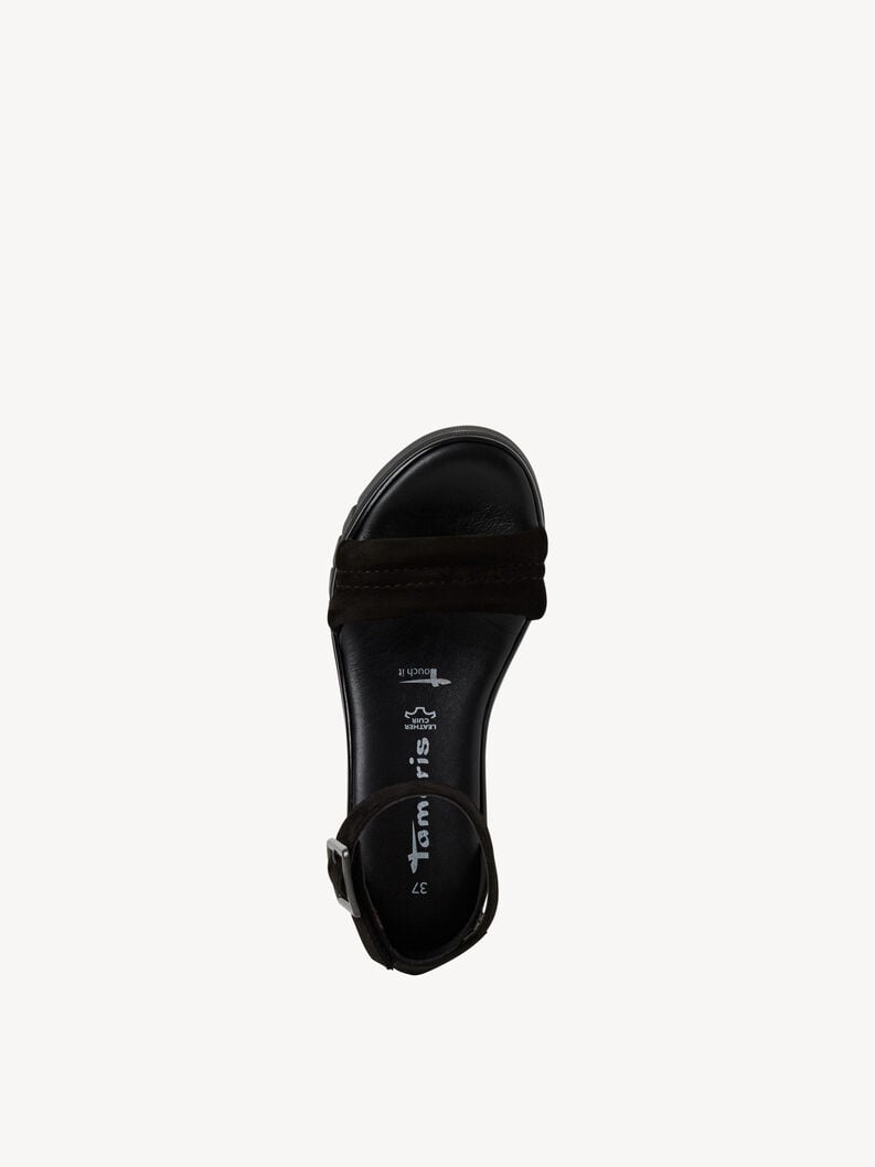 en cuir à talons hauts sandales - noir 1-28718-44-001 acheter tamaris sandales en ligne