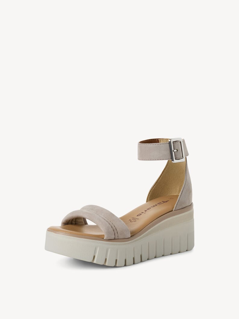 en cuir à talons hauts sandales - beige 1-28718-44-341 acheter tamaris sandales en ligne